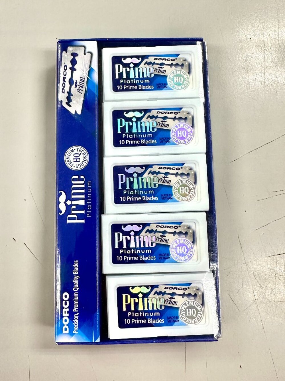 Dorco Prime Platinum Double Sided Blades 100ct (1 BOX)